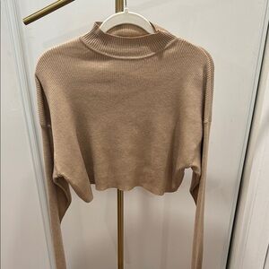 Ribbed Knit Crop Sweater